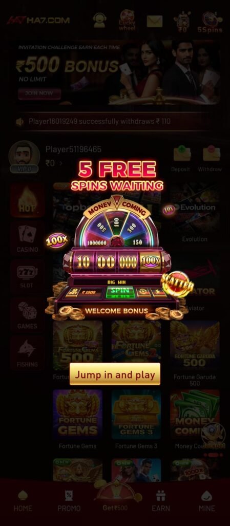 HA7 App Design Featuring Red HA7 Text and Golden HA7.COM Branding on a Glossy